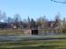 Hochwasser hat die Pferdewiese  berschwemmt.