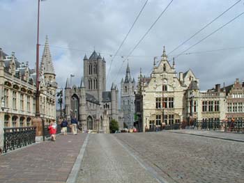 Gent mit seinen drei Wahrzeichen